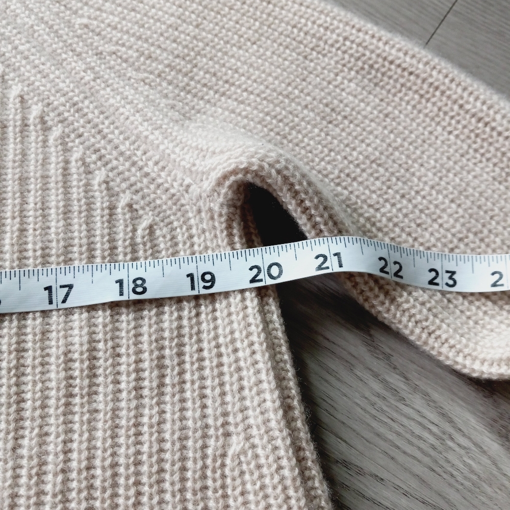 Jenni Kayne Cashmere Fisherman Sweater In Oatmeal M - Picture 13 of 16